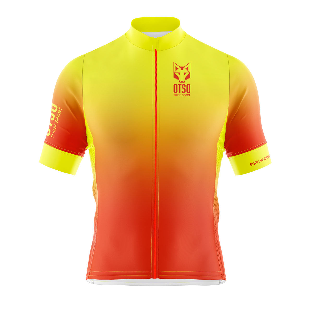 Men's short sleeve cycling jersey - Fluo Orange (OUTLET)