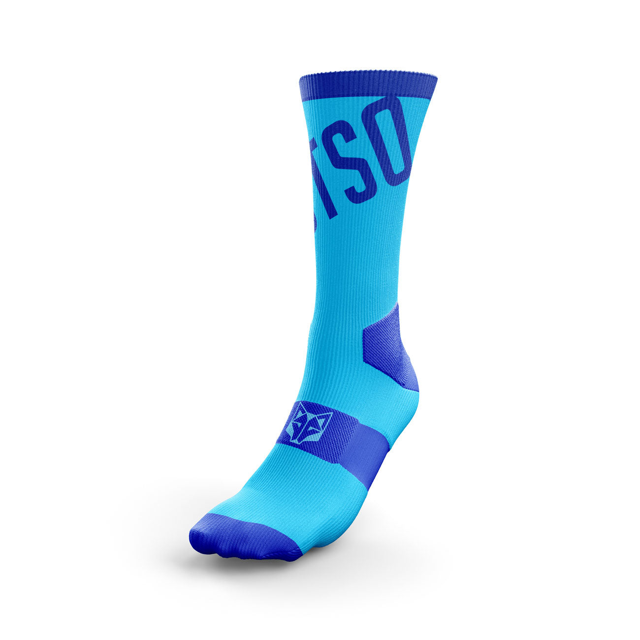 High Cut Cycling Socks - Fluo Blue