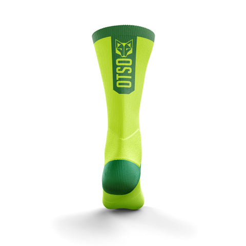 High Cut Cycling Socks - Fluo Green