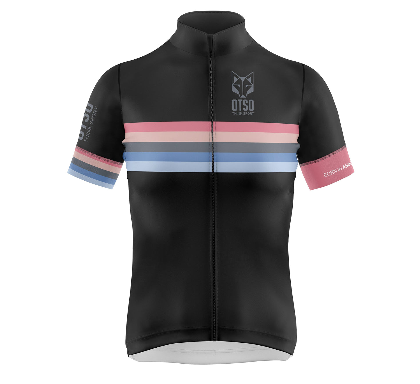 Women's short sleeve cycling jersey - Stripes Black (OUTLET)