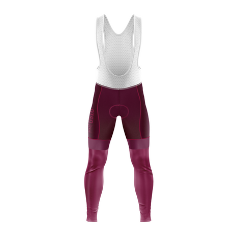 Women's winter long tights - Burgundy