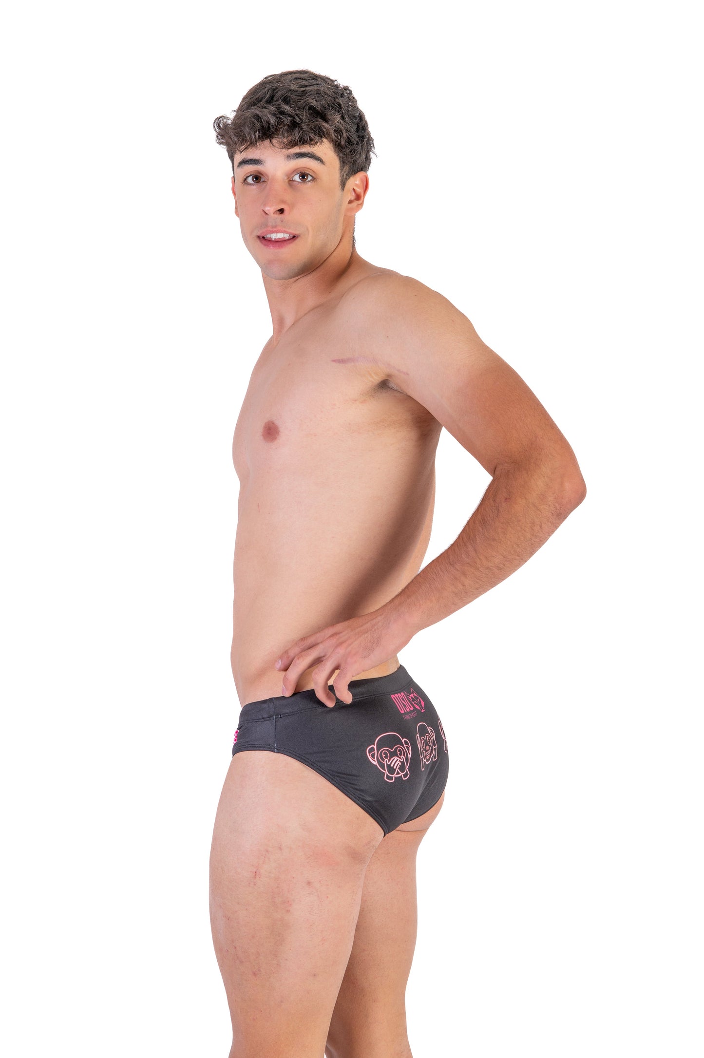 Bañador slip hombre - Emoji Monkey Neon