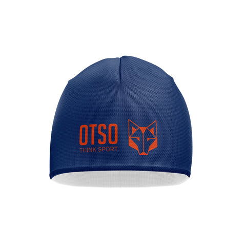 Beanie - Navy Blue &amp; Fluo Orange