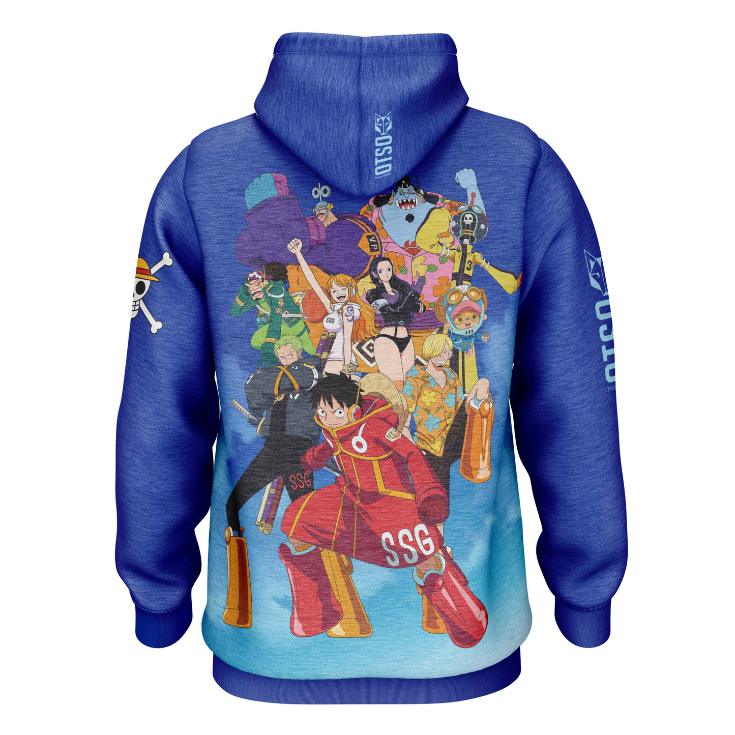 Sudadera - One piece egghead luffy and the crew blue