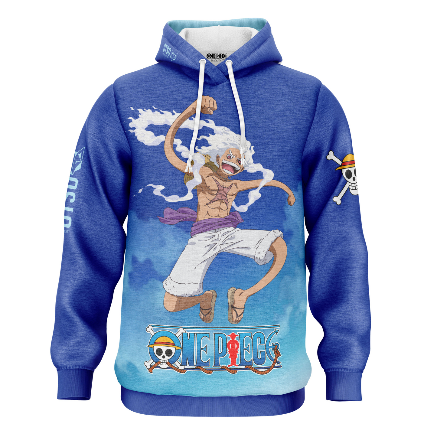 Sudadera - One piece egghead luffy and the crew blue