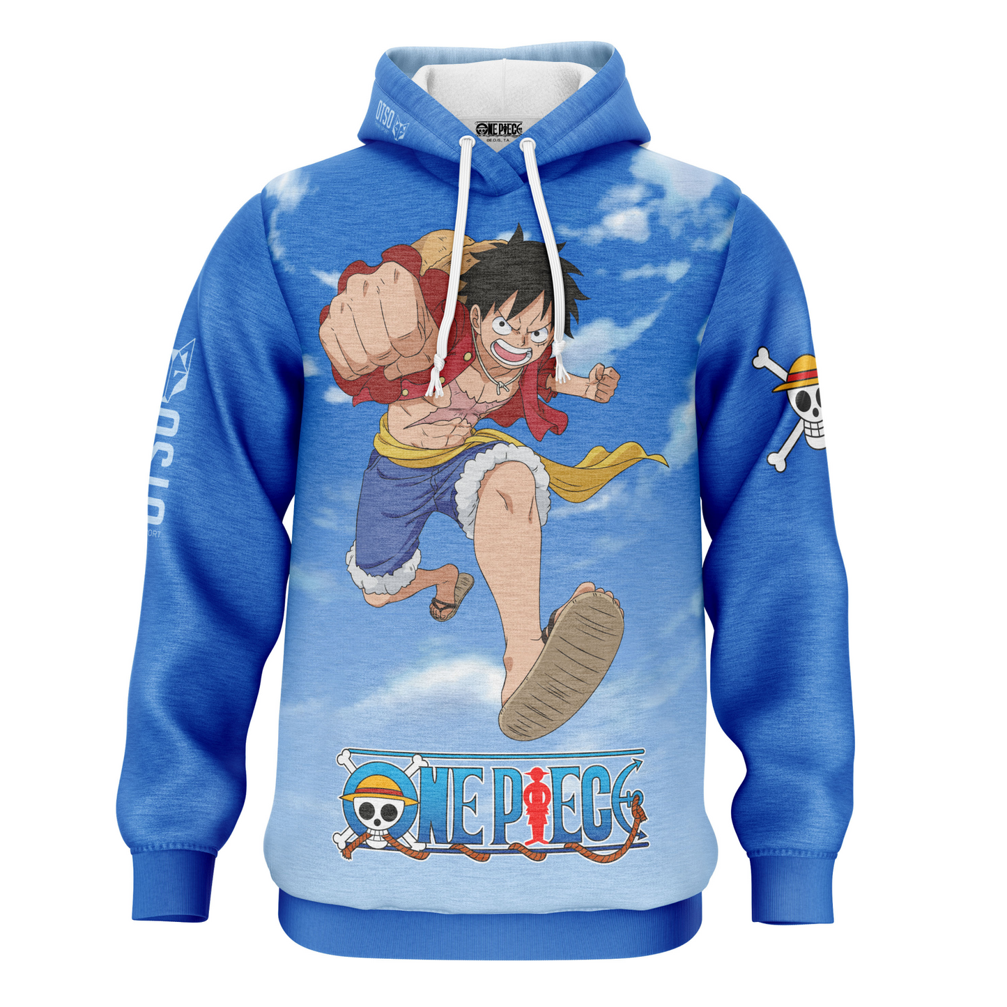 Sudadera - One piece fishman luffy and the crew blue