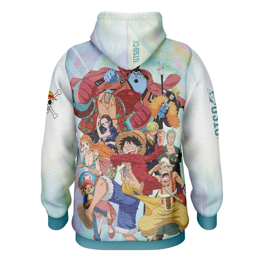 Sudadera - One piece fishman luffy and the crew green