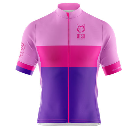 Women's short sleeve cycling jersey - Fluo Blue