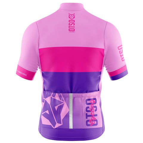 Women's short sleeve cycling jersey - Fluo Blue