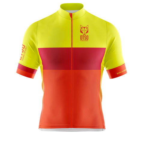 Women's short sleeve cycling jersey - Fluo Blue