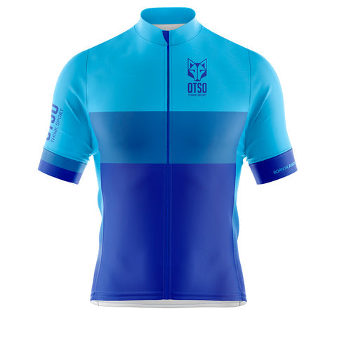 Women's short sleeve cycling jersey - Fluo Blue