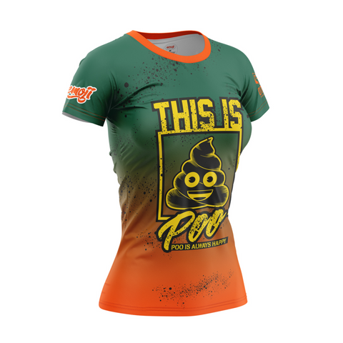 Women's short-sleeved T-shirt - Emoji Be Like Poo