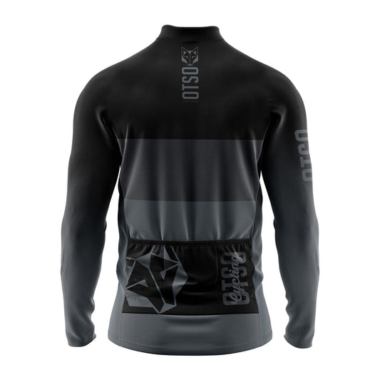 Maillot de ciclismo manga larga invierno hombre - Black