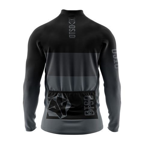 Maillot de ciclismo manga larga invierno mujer - Black