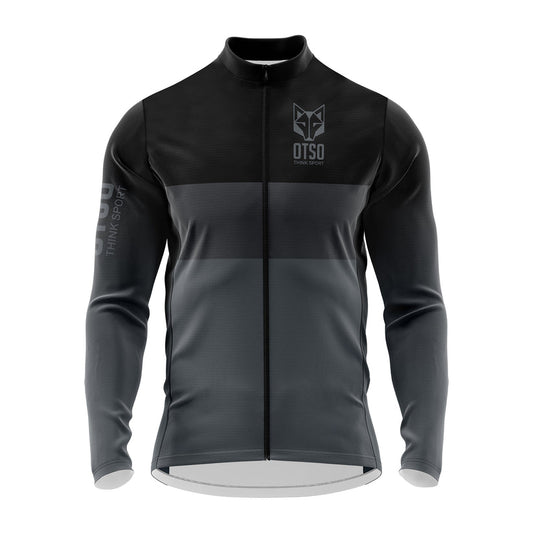 Maillot de ciclismo manga larga invierno hombre - Black