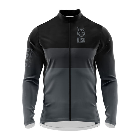 Maillot de ciclismo manga larga invierno mujer - Black