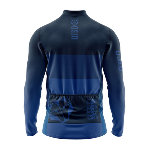 Maillot de ciclismo manga larga invierno mujer - Midnightblue