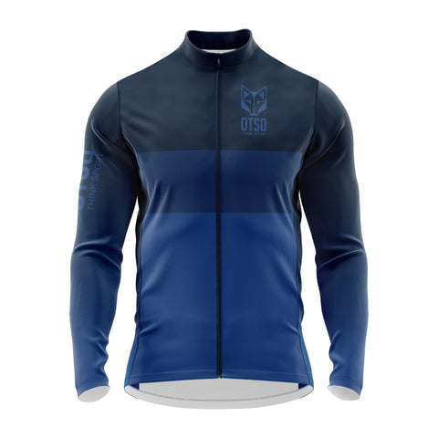 Maillot de ciclismo manga larga invierno mujer - Midnightblue