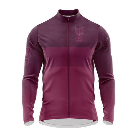 Maillot de ciclismo manga larga invierno mujer - Burgundy