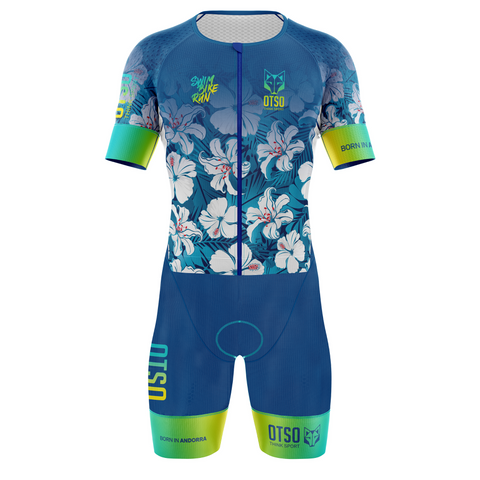 Mono de triatlón mujer - Swim Bike Run Flower
