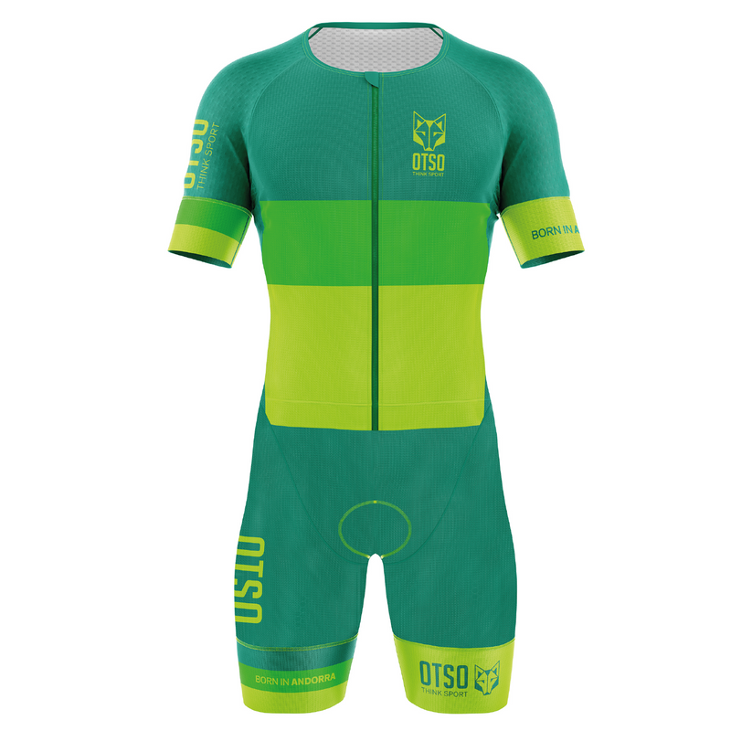 Men's triathlon suit - Fluo Yellow &amp; Fluo Green