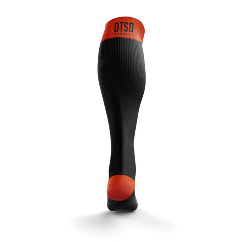 Calcetines Recovery - Black & Fluo Orange