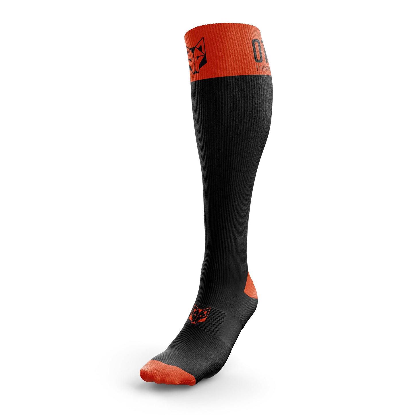 Mitjons Recovery - Black &amp; Fluo Orange