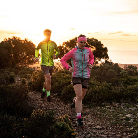 Unisex sport hoodie - Fluo Pink &amp; Light Blue