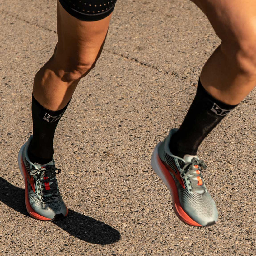 UltraLight Socks - Black &amp; Silver Gray