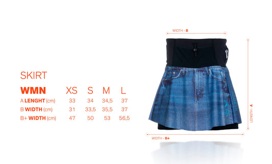Women's skirt - Light Blue &amp; Fluo Pink