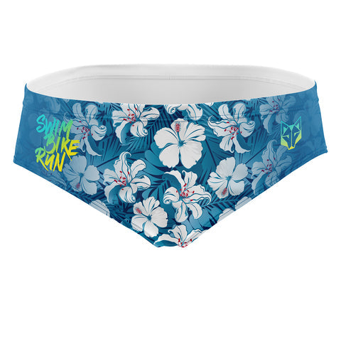 Men's swim briefs - Swim Bike Run Flower