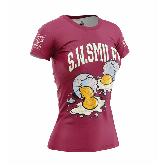 Camiseta manga corta mujer - Smiley Concrete Canvas Egg