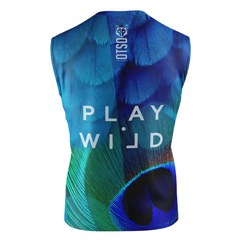 Men's sleeveless padel t-shirt - Blue Birds