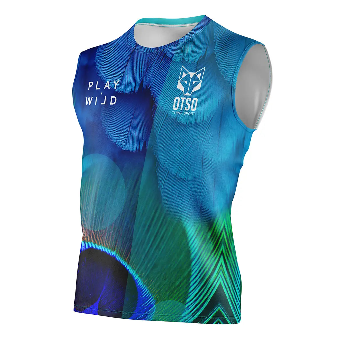 Men's sleeveless padel t-shirt - Blue Birds