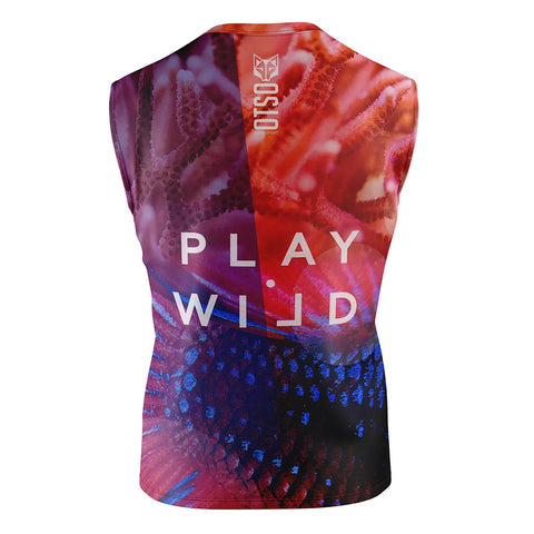 Men's sleeveless padel t-shirt - Coral