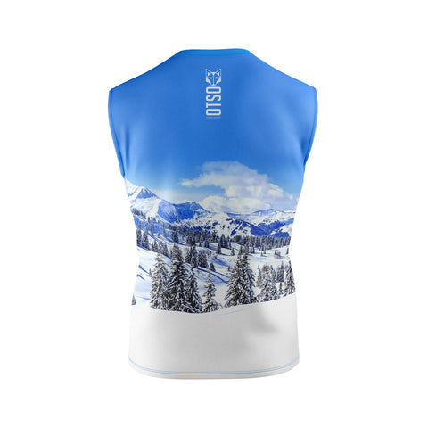 Men's sleeveless t-shirt - Snow Forest