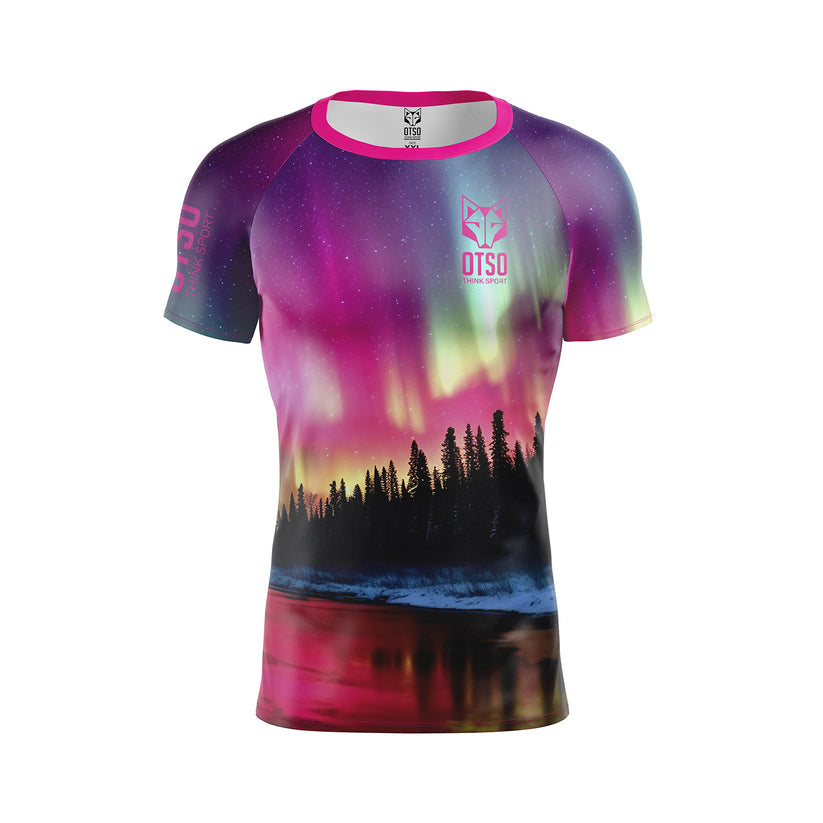 Camiseta manga corta mujer - Auroras boreales