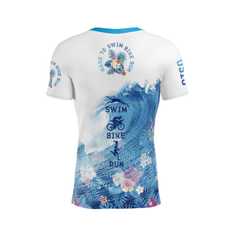 Camiseta manga corta hombre - Swim Bike Run Wave