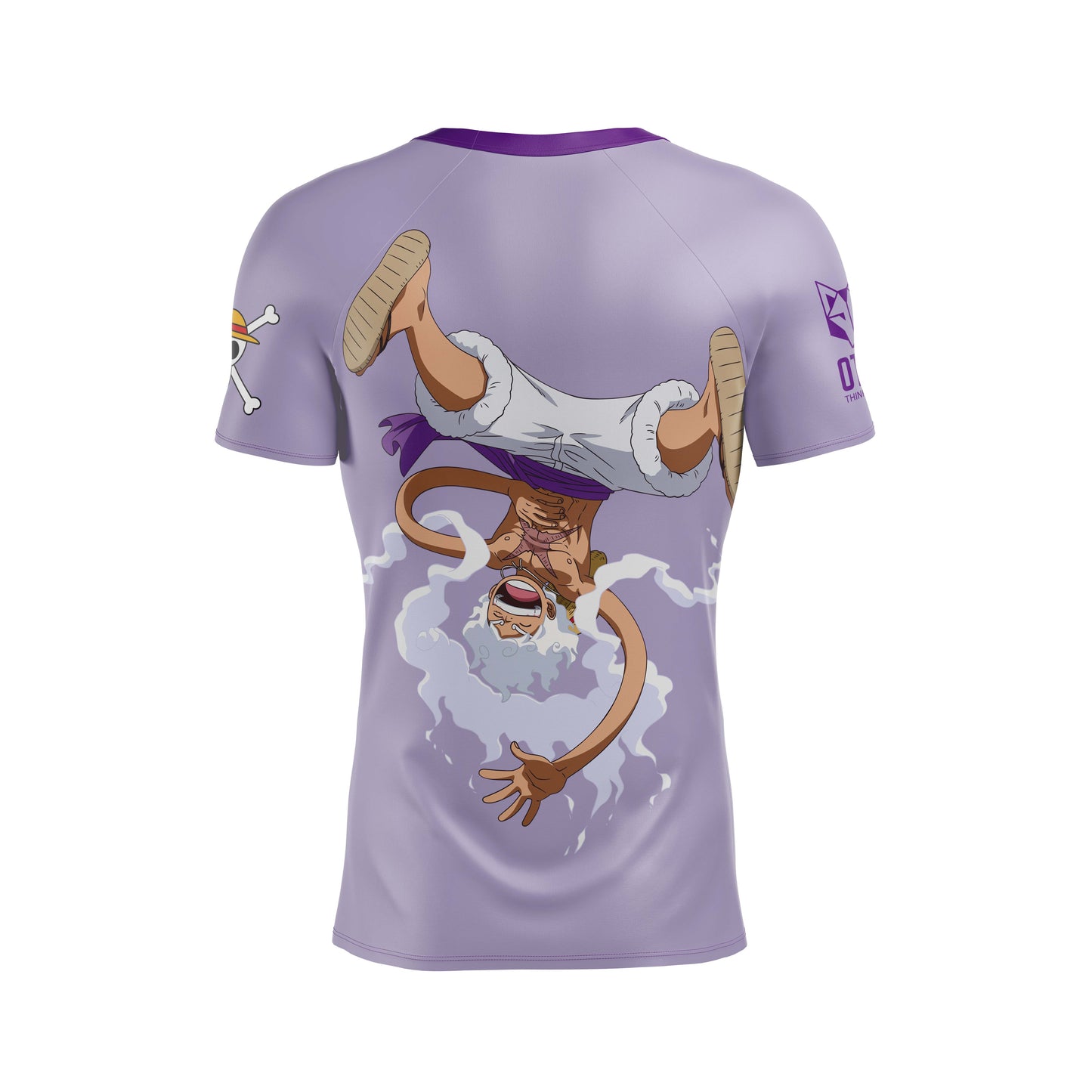 Camiseta manga corta hombre - One piece egghead luffy gear5 purple