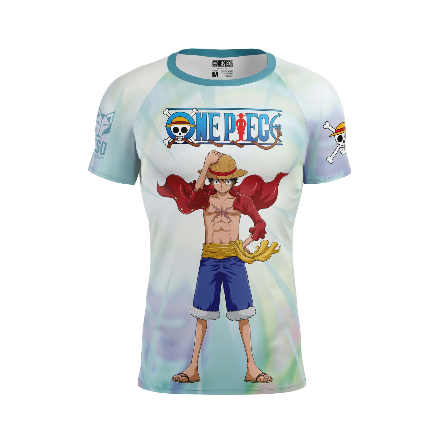 Camiseta manga corta hombre - One piece fishman luffy and the crew green