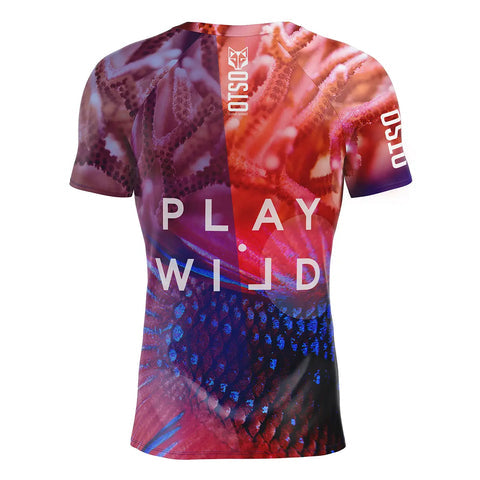 Men's short sleeve padel t-shirt - Coral