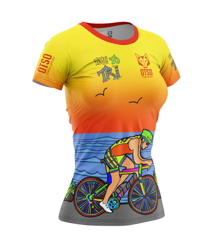 Camiseta manga corta mujer - Time to Tri Bike