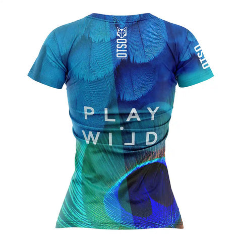 Women's short sleeve padel t-shirt - Blue Birds