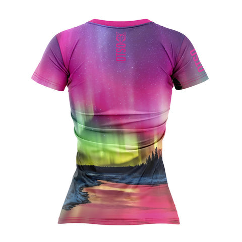 Camiseta manga corta mujer - Auroras boreales