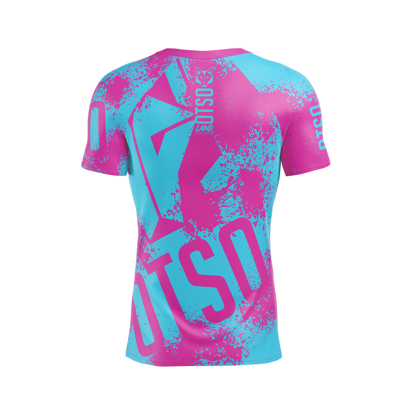 Camiseta manga corta hombre - OTSO LAND Light Blue & Pink