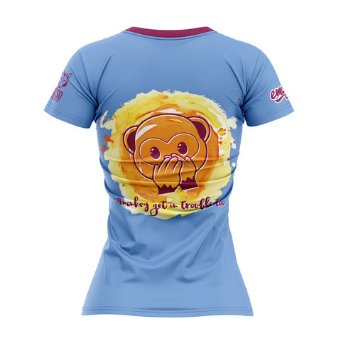 Women's short-sleeved T-shirt - Emoji Monkey See