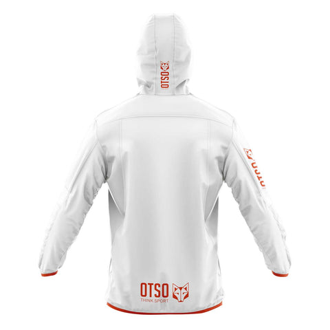 Waterproof Jacket - White &amp; Fluo Orange