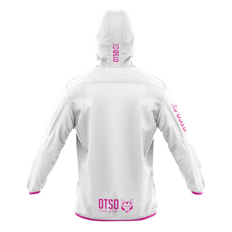 Waterproof Jacket - White &amp; Fluo Pink