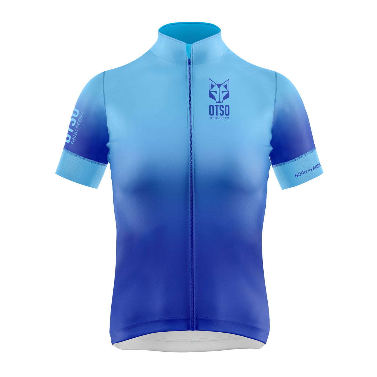 Women's short sleeve cycling jersey - Fluo Blue (OUTLET)