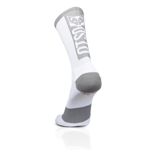 Calcetines de Ciclismo High Cut - White & Silver Grey